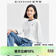 佐丹奴2026年春季新款純棉貓咪刺繡撞色圓領(lǐng)七分袖T恤女05324798