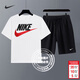 耐克（NIKE）套裝男裝 2026春季新款運動(dòng)裝跑步訓練舒適透氣短袖T恤 快干短褲 熱售/AR5005/DX1986+DV9858 2XL (185)