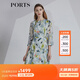 PORTS寶姿春夏新品女裝七分袖收腰顯瘦連衣裙LM8D058MPP095 奶綠色印花 L (8)