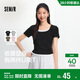 森馬（Semir）短袖t恤女短款假兩件百搭上衣25夏裝顯瘦U領(lǐng)套頭衫109325100015