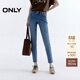 ONLY2025夏季新款個(gè)性腳口毛邊高腰緊身九分褲牛仔褲女|125349025 J34 390洗水牛仔藍 2XL XXL標準褲長(cháng)