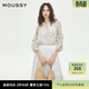 moussy 新品法式田園風(fēng)碎花雪紡長(cháng)袖襯衫女028ISA30-3131 花紋白色 均碼