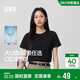 森馬（Semir）短袖t恤女短款合體顯瘦正肩內搭26夏涼感修身打底衫109326100001