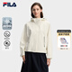 FILA 斐樂(lè )官方女士梭織外套2026春新款休閑日常通勤寬松連帽上衣 霧蓮白-IV L 170/88A/L