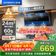 創(chuàng  )維（Skyworth）頂側三吸抽吸排油煙機家用 7字型頂吸側吸 上門(mén)安裝以舊換新 免拆洗揮手智控 一級能效自清洗Y720