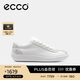 愛(ài)步（ECCO）國際品牌高端牛皮休閑德訓板鞋 柔酷零點(diǎn)男鞋537754 白色40 HL