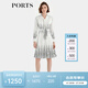 PORTS寶姿秋季新款女裝時(shí)尚圓點(diǎn)印花連衣裙ALD9D015QPT100 白黑混色 M 6
