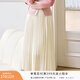 香影百褶裙半身裙女中長(cháng)2026春季新款白色裙子垂感高腰顯瘦a字裙 米白 S