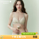Gainreel歌瑞爾熱銷(xiāo)法式蕾絲性感內衣純欲小胸聚攏內衣女薄款無(wú)鋼圈文胸罩 淺灰色文胸 75B (若拍下套裝，內褲配M）