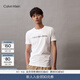 Calvin KleinJeans夏季男女情侶中性休閑年輕多色ck印花修身打底短袖T恤上衣
