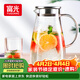 富光玻璃杯帶把家用冷水壺耐熱 2L大容量涼水壺玻璃耐冷水壺