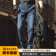 龍牙六代龍牙隱鋒者cordura戰術(shù)通勤修身/直筒牛仔褲加強版舒適戶(hù)外男 中藍色(直筒版) 38 175/96C（高175重165-180）