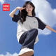 名創優品（MINISO）純棉短袖t恤女2026新款插肩袖寬松半袖初中學生獨特漂亮初夏上衣