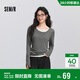 森馬（Semir）長(cháng)袖T恤女春季圓領(lǐng)正肩修身假兩件衣服氣質(zhì)顯瘦內搭101125101001