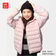 優(yōu)衣庫童裝男女童PUFFTECH空氣棉服可機洗連帽外套排骨棉服478123 10 水粉色 150