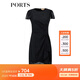 PORTS寶姿女裝秋冬新款黑色連衣裙YLL8D304LWP093 黑色 S （4）