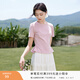 香影白色正肩t恤女短袖2026夏季新款設計感小眾上衣淡人圓領(lǐng)小衫 粉紅 M 160/84A/95-110斤