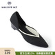 MALOVE MZ王妃鞋2026新款工作鞋中跟簡(jiǎn)約時(shí)尚尖頭愛(ài)心坡跟單鞋女 黑色 37