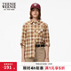 Teenie Weenie小熊女裝時(shí)尚襯衫秋季學(xué)院基礎休閑簡(jiǎn)約格紋舒適襯衣 卡其色 M (165)