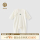 乖奇熊嬰兒純棉連體衣服夏季薄款寶寶哈衣爬服春秋居家長(cháng)袖空調服新生兒