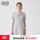 Teenie Weenie小熊女裝連衣裙年夏季田園風(fēng)小碎花時(shí)髦裙子 撞色 S