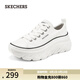 斯凱奇（Skechers）女鞋春季潮流百搭透氣時(shí)尚板鞋帆布鞋177435 白色/WHT 36