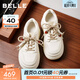 百麗（Belle）時(shí)尚串珠小白鞋女26春新款商場(chǎng)厚底增高休閑板鞋F1D1DAM6 米白 38
