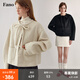 fano studios范洛Fano 學(xué)院風(fēng)蝴蝶結系帶毛呢外套女2025冬新款小眾設計感上衣 燕麥色 L
