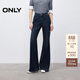 ONLY2025冬季新款做舊水洗低腰寬松微喇褲長(cháng)褲牛仔褲女|125432011 J3G藍黑牛仔 L L標準褲長(cháng)
