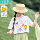小茵曼女童短袖T恤26夏新款立體印花純棉兒童中大童洋氣寬松上衣