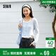 森馬（Semir）長(cháng)袖T恤女春季短款掛脖緊身假兩件2026氣質(zhì)辣妹衣服109126101006