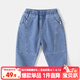 嘟嘟家男童牛仔褲春裝潮兒童洋氣褲子春季寶寶休閑褲女童時(shí)尚百搭長(cháng)vip 淺牛仔藍 90