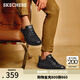 斯凱奇（Skechers）男款商務(wù)休閑鞋黑色皮鞋辦公通勤鞋 全黑色/BBK 43