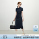 范思藍恩天才少女學(xué)院風(fēng)polo連衣裙女2025夏新款長(cháng)款收腰裙子2179 藏青色 XL