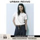 UR2026夏季新款女裝時(shí)尚休閑撞色刺繡圖案短袖T恤UYY450149 本白 M