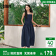 森馬（Semir）陳都靈|郁金香裙擺|連衣裙女26夏純欲抹胸吊帶長(cháng)裙109326114003