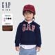 Gap【大小童同款】男女童logo抓絨衛(wèi)衣外套646082 海軍藍 100 cm(2-3歲)亞洲尺碼