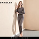 班仕利（Bansley）意大利品牌保暖內衣女蠶絲羊毛女士秋冬加絨加厚打底套裝秋衣秋褲 深褐色 M （150-155cm） 80-100斤