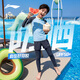 李寧（LI-NING）兒童泳衣分體長(zhǎng)袖長(zhǎng)褲溫泉沙灘防曬男童沖浪服游泳裝8511藍(lán)170