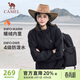 駱駝（CAMEL）薄絨風(fēng)衣女戶(hù)外防潑水修身梭織外套 J23CAYL6066 幻影黑 L