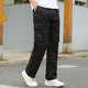 凡迪時(shí)尚超大碼男裝休閑褲新款寬松直筒褲男士加肥加大工裝褲特大碼男裝長(cháng)褲子松緊腰運動(dòng)男褲5X6X7X 黑色 6XL合適250-270斤