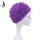 三奇 游泳帽女士長(cháng)發(fā)韓版護耳舒適時(shí)尚新款運動(dòng)裝備大號布溫泉泳帽 紫色60