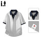 :CHOCOOLATEit假兩件短袖POLO衫男士夏季新款半拉鏈休閑上衣服 白色    3XL