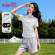 班尼路（Baleno）速干t恤女夏UPF50+防曬防紫外線7A抗菌涼感運動健身跑步騎行短袖