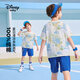 迪士尼（Disney）童裝男女童短袖t恤兒童短袖T恤衣服半袖上衣男女孩 暈染米奇 140