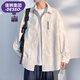 DESSO七夕情人節(jié)禮物長(zhǎng)袖襯衫男春秋季翻領(lǐng)襯衣印花潮流上衣