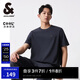 杰克·瓊斯（JACK&JONES） 春季新款商務(wù)通勤涼感華夫格logo皮標圓領(lǐng)短袖T恤男款225101030
