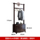 百裕達(dá) 掛衣架新中式胡桃木實(shí)木落地衣帽架可儲(chǔ)物置物輕奢置衣架臥室家 寬度65CM衣帽架(紫金檀色) 胡桃木
