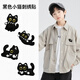 范爺家黑色小貓刺繡布貼衣服羽絨服補(bǔ)丁貼修補(bǔ)破洞自粘貼DIY手帳裝飾貼