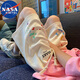 NASA MARVEL短褲男夏季薄款透氣潮牌涂鴉彩色五分褲運動休閑 杏色 XL